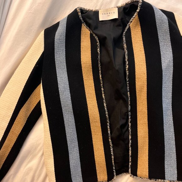 Sandro Paris Striped Twill Jacket - Picture 2 of 5